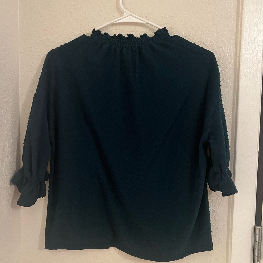 Madewell Texture & Thread Clip Dot Ruffle Top - Picture 6 of 6